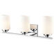 Durham 3 Light 22 inch Chrome Vanity Light Wall Light